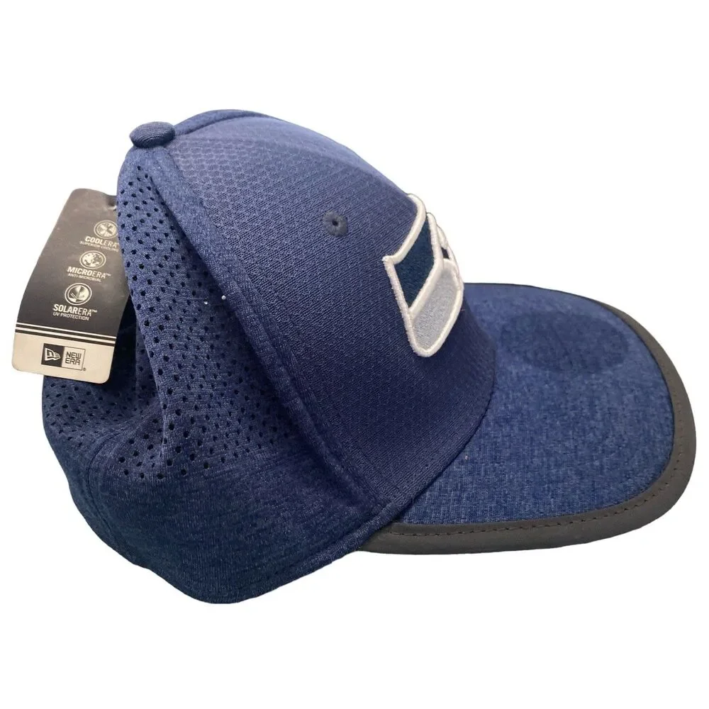 Seattle Seahawks New Era 39Thirty Training Hat Mens S/M Blue Cap NEW